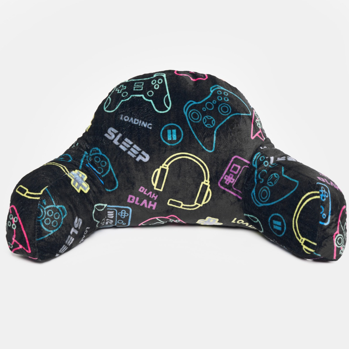 OHS Kids Gaming Fleece Cuddle Cushion - Black>