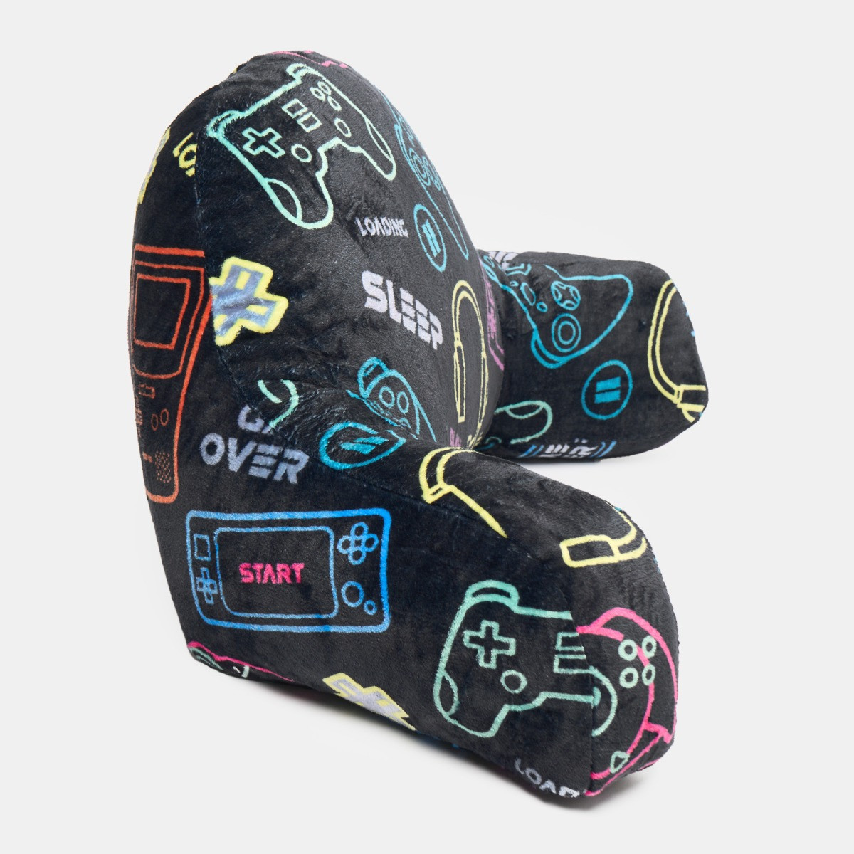 OHS Kids Gaming Fleece Cuddle Cushion - Black>