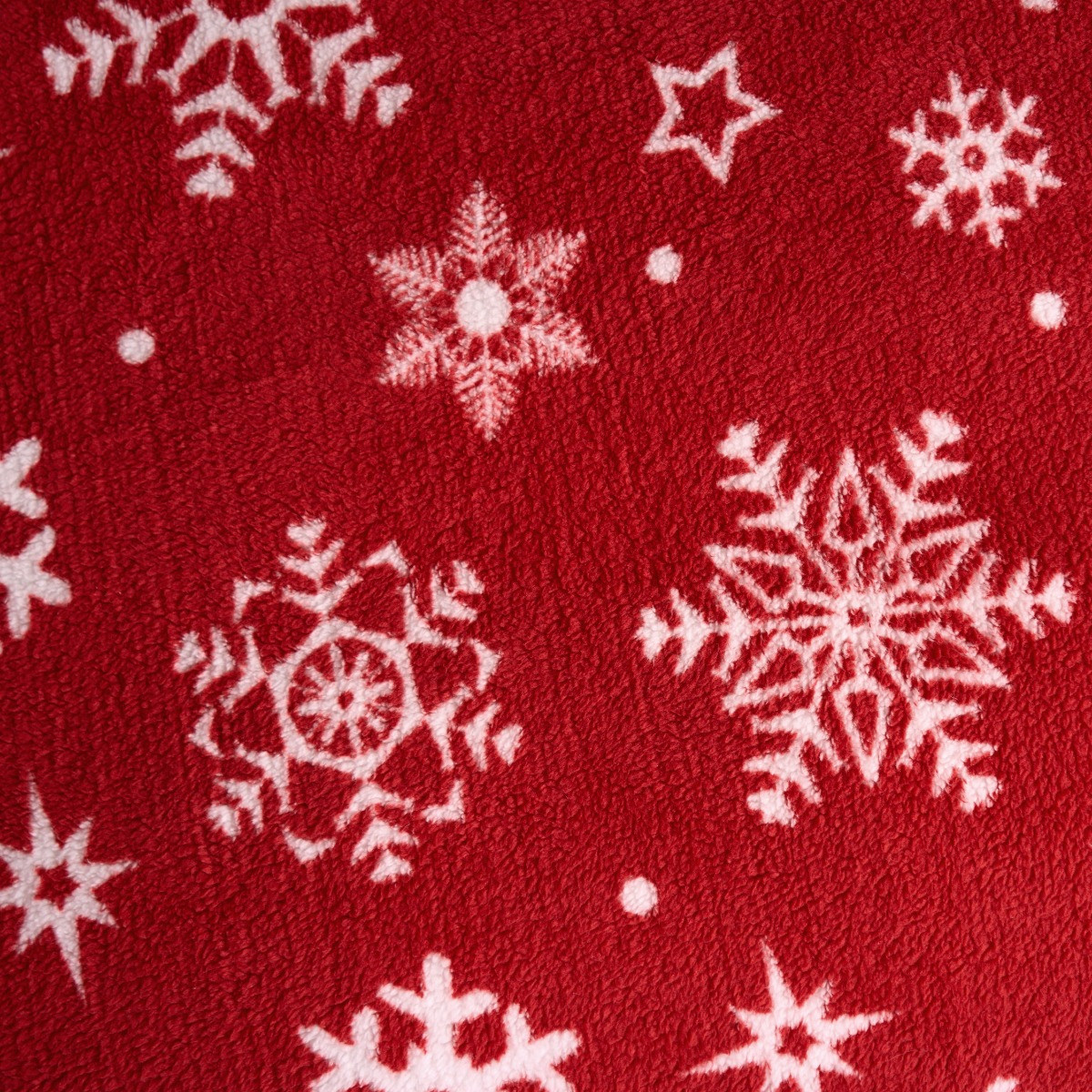 OHS Snowflake Teddy Duvet Set - Red >