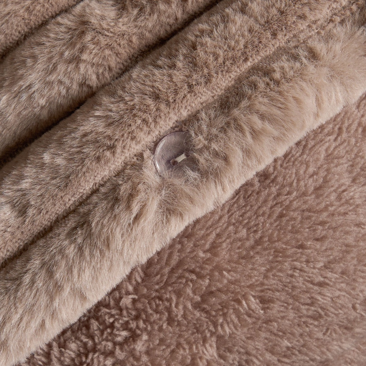 OHS Ribbed Faux Fur Duvet Set - Mink>