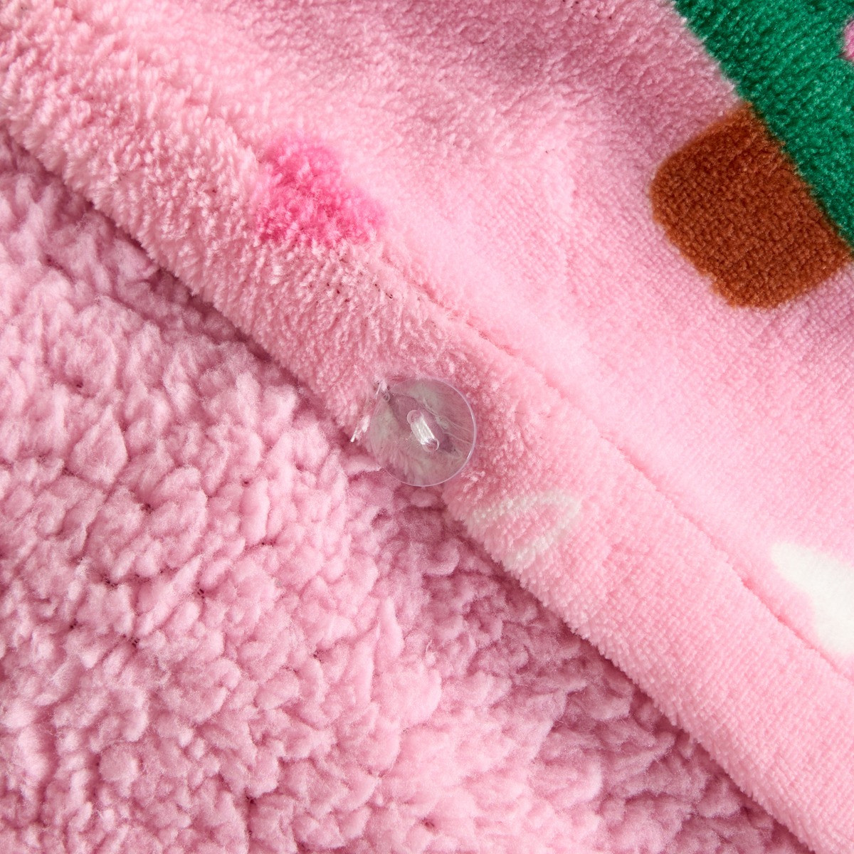 OHS Christmas Unicorn Fleece Duvet Set, Pink - Single >