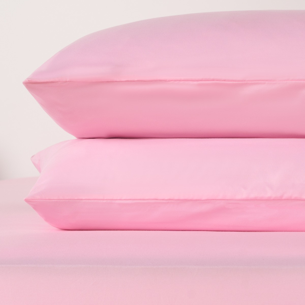 Brentfords 2 Pack Plain Dyed Housewife Pillowcases - Pink>