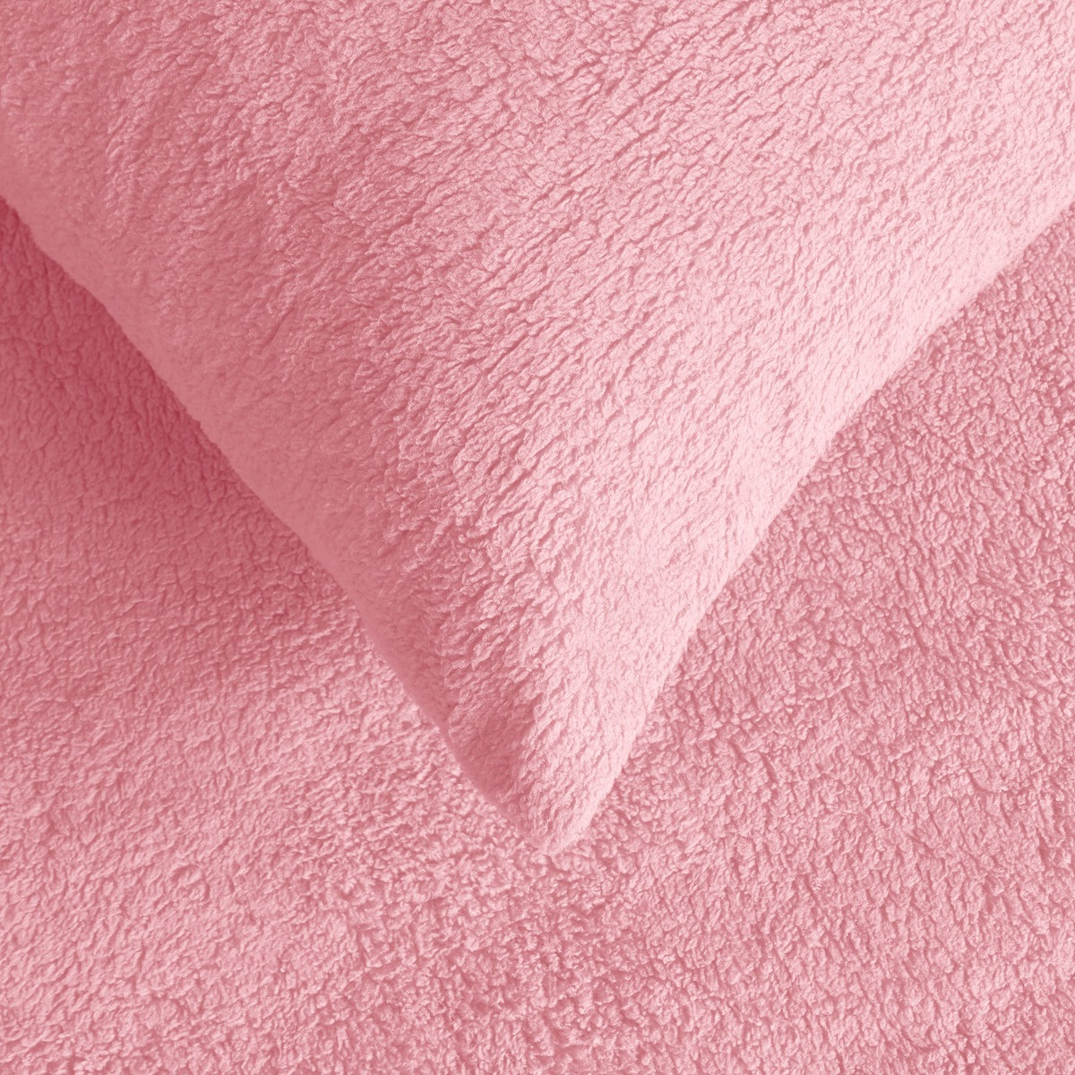 OHS Teddy Fleece Pillowcases - Pink>