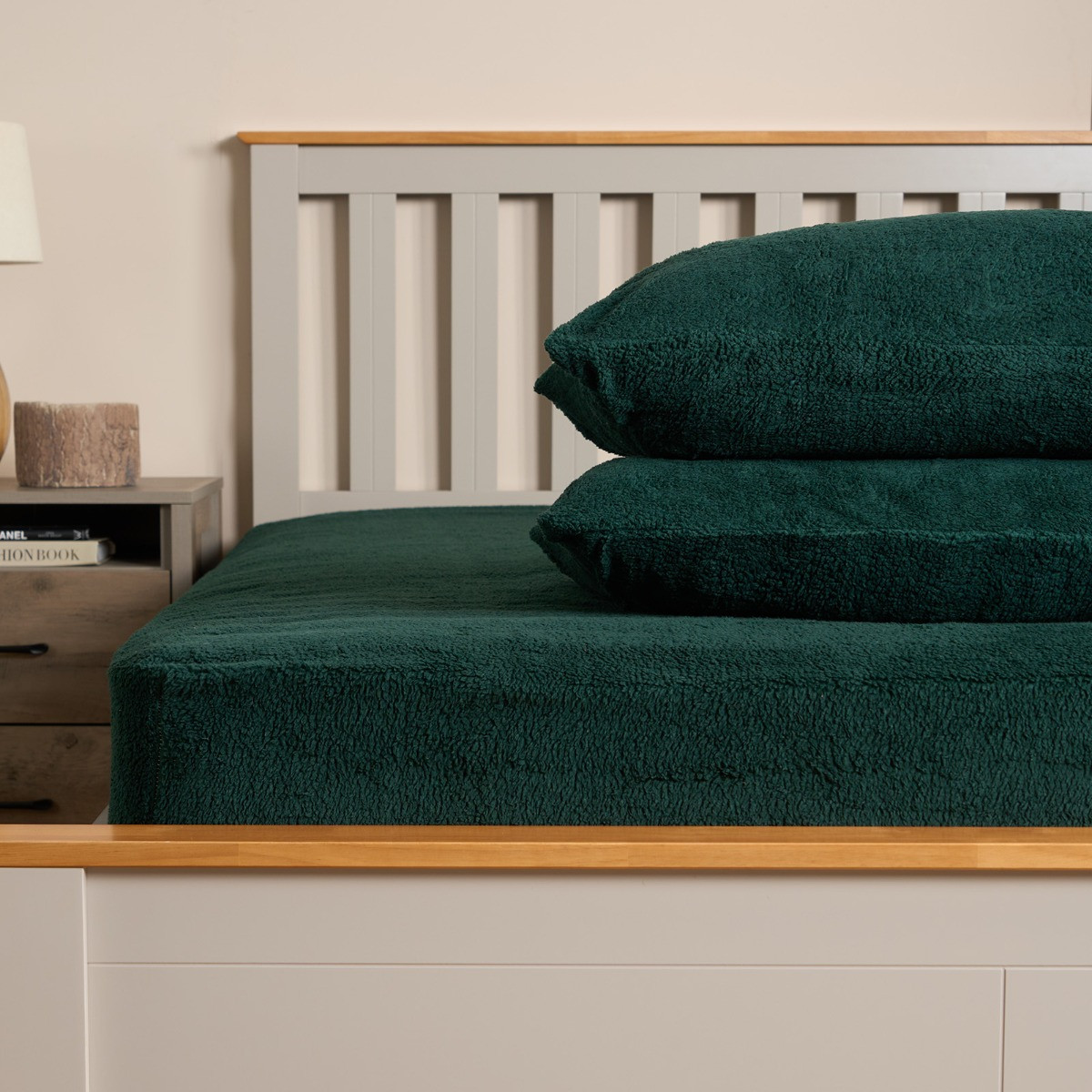 OHS Teddy Fleece Pillowcases - Forest Green>