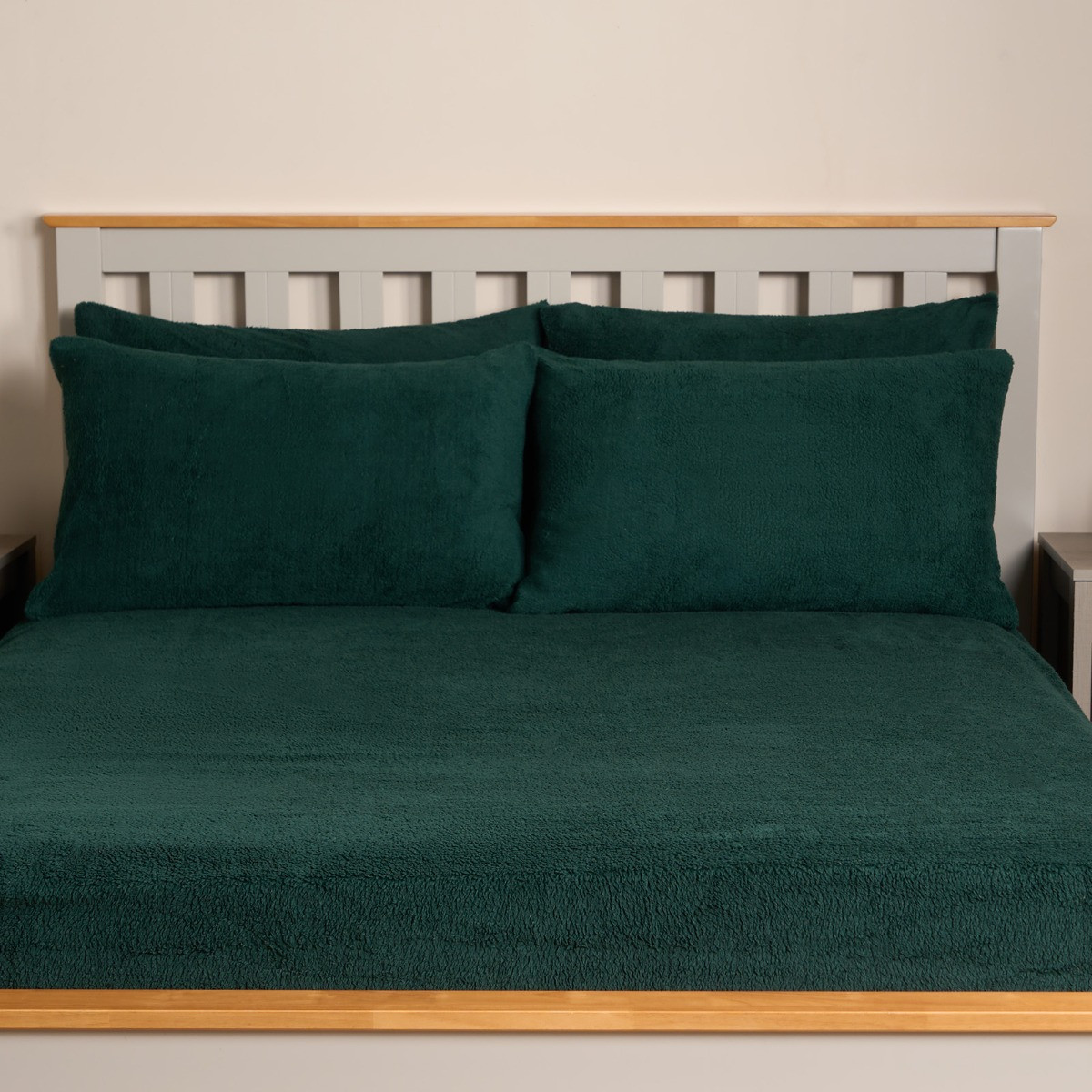 OHS Teddy Fleece Pillowcases - Forest Green>