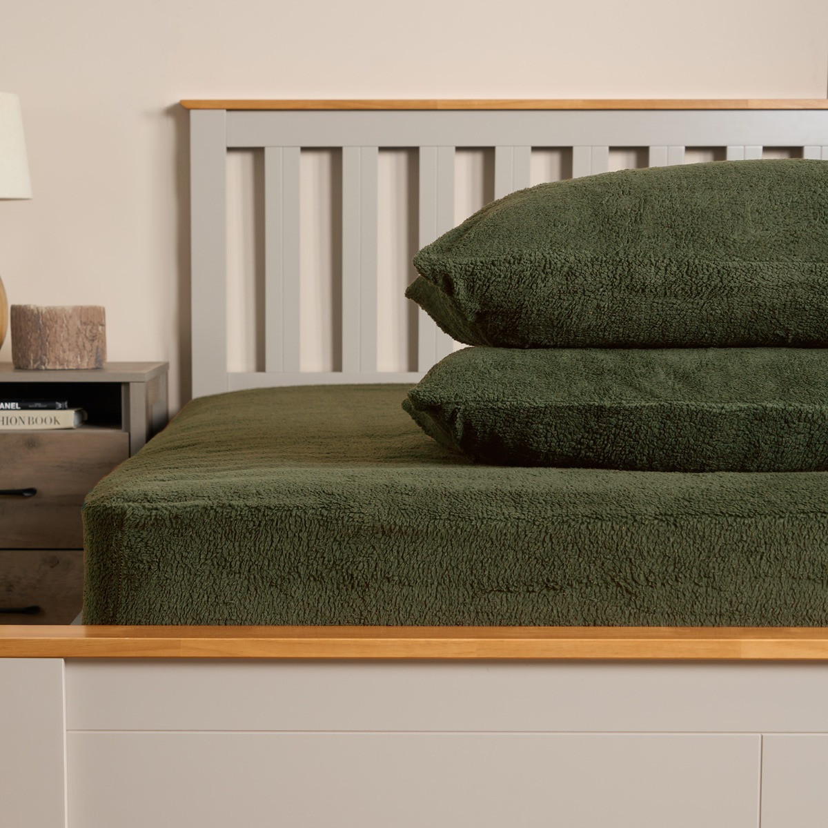 OHS Teddy Fleece Pillowcases - Woodland Green>