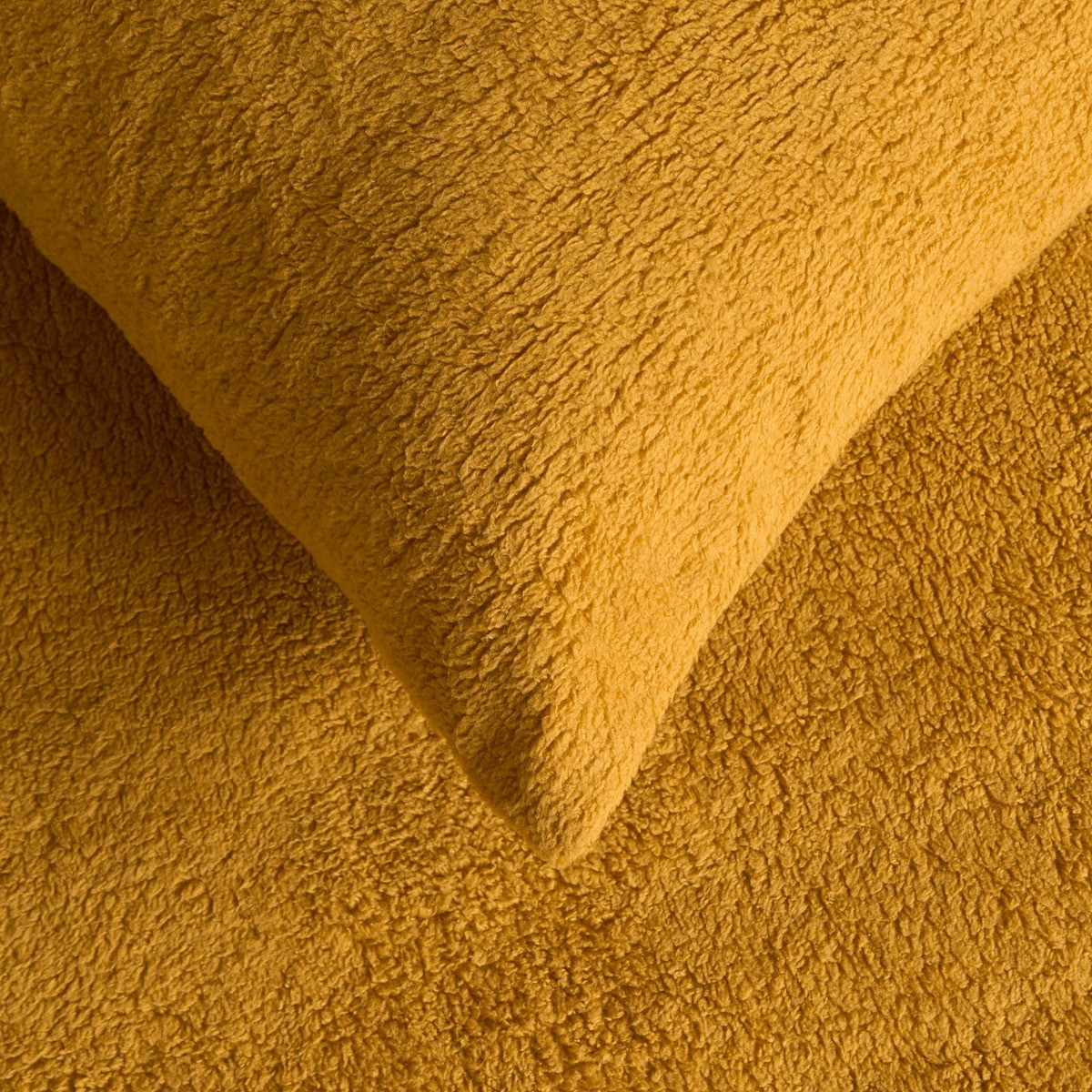 OHS Teddy Fleece Pillowcases - Ochre>