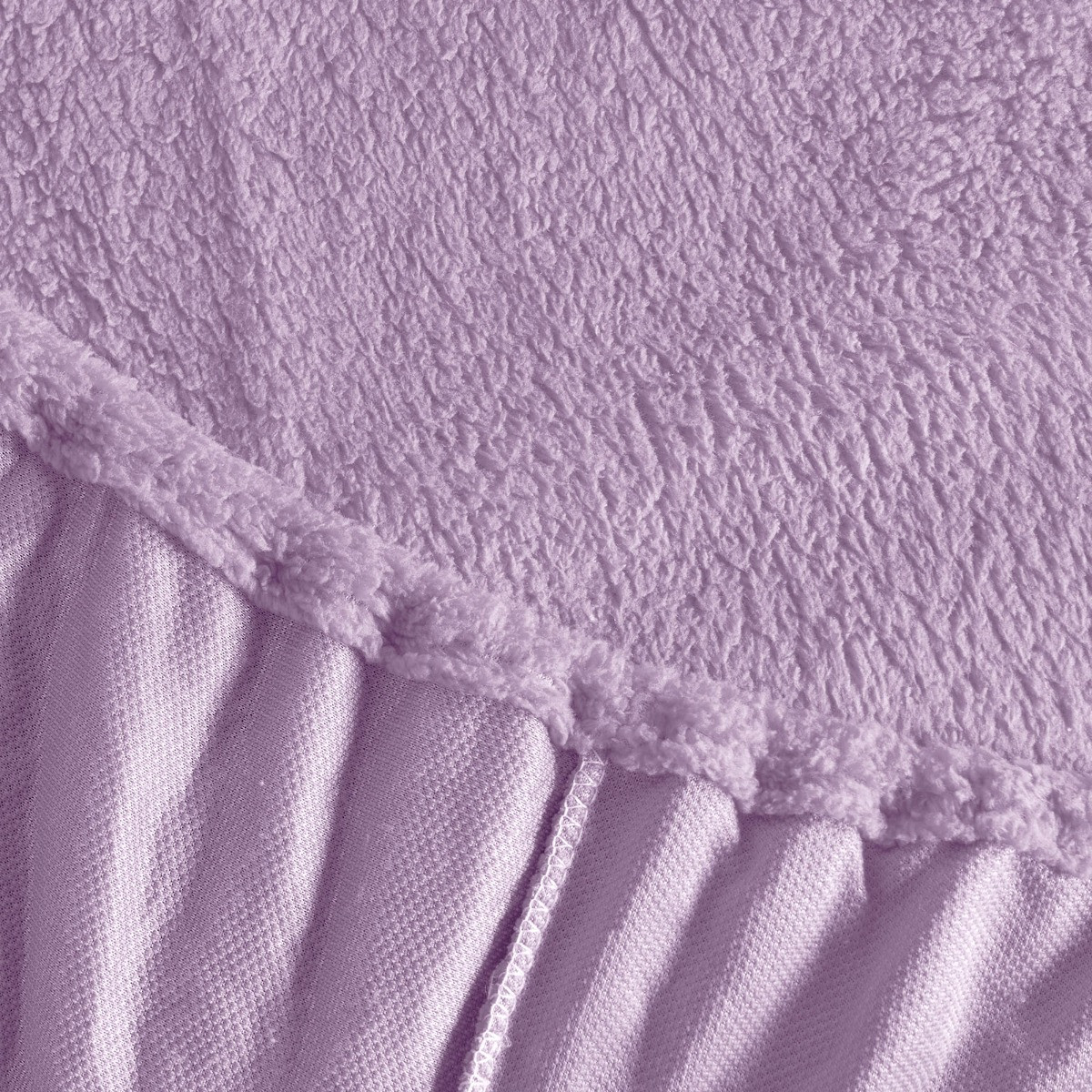 Brentfords Teddy Fleece Fitted Sheet - Lilac>