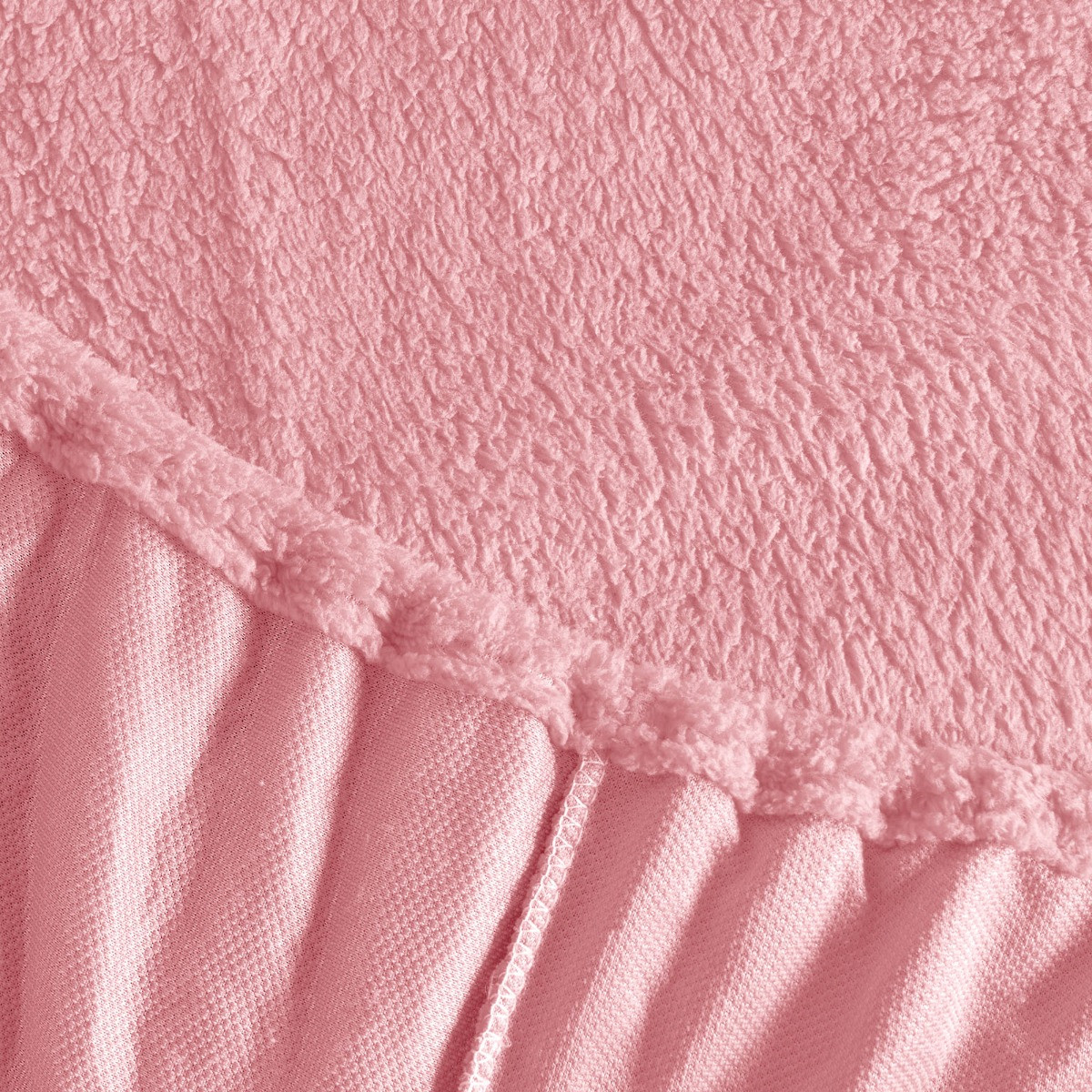 Brentfords Teddy Fleece Fitted Sheet - Pink>