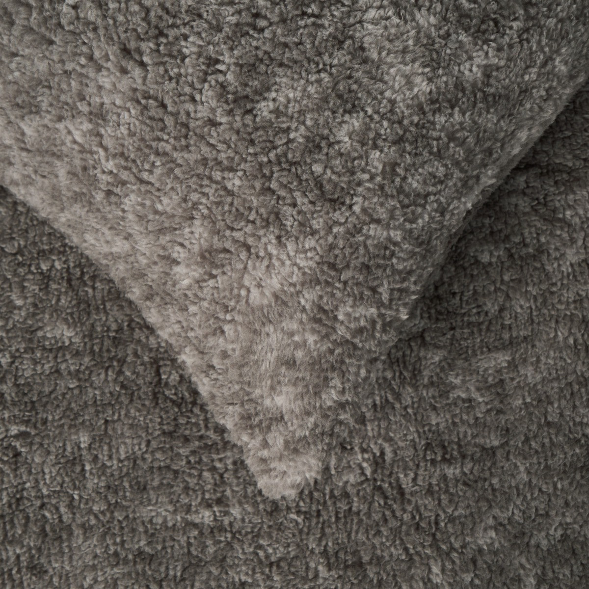 OHS Teddy Marl Textured Pillowcase - Charcoal >