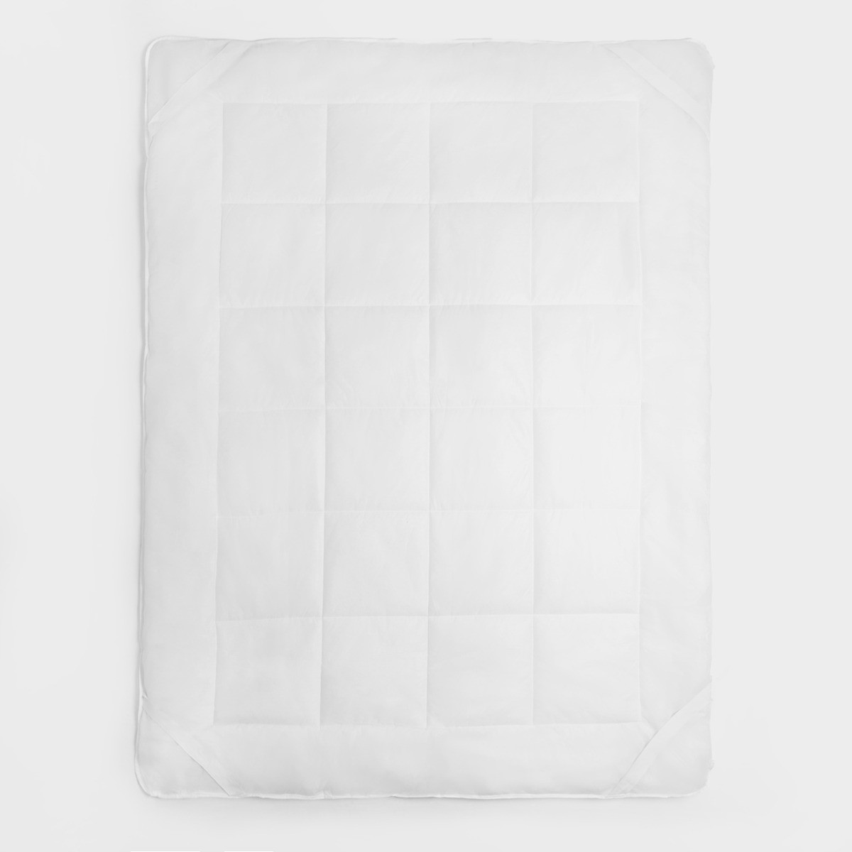 OHS Hotel Satin Stripe Mattress Topper, White - Double>