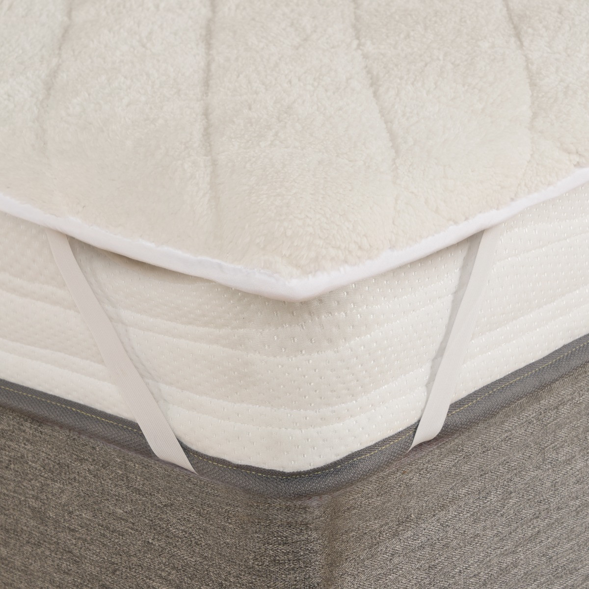 OHS Teddy Thermal Mattress Topper - Cream >