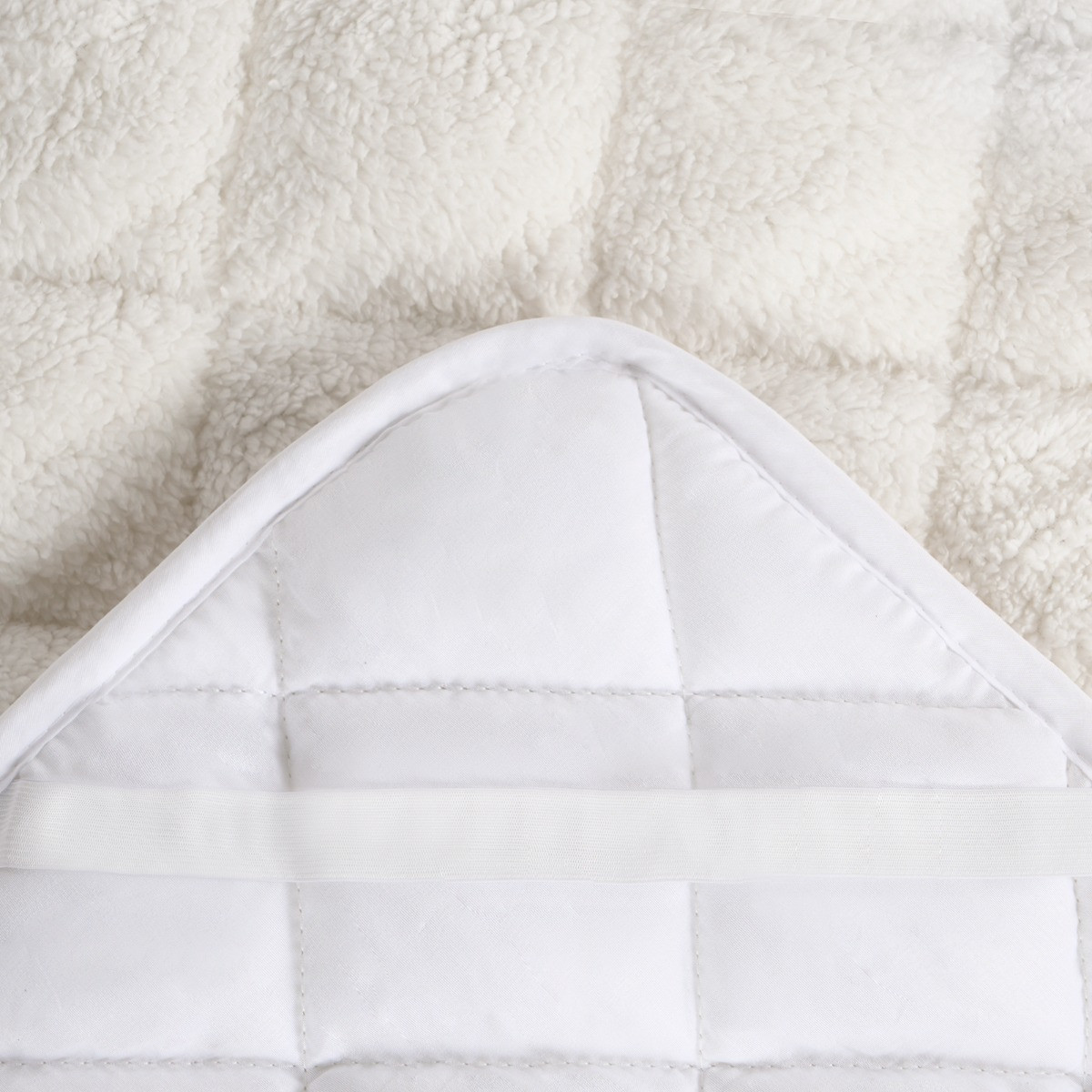 OHS Teddy Thermal Mattress Topper - Cream >