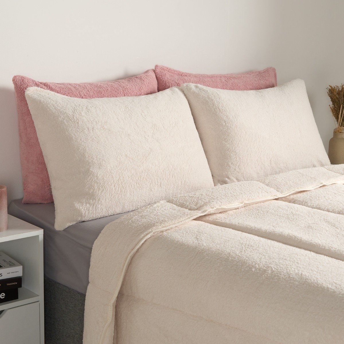 OHS Teddy Coverless 10.5 Duvet & Pillowcase - Cream>