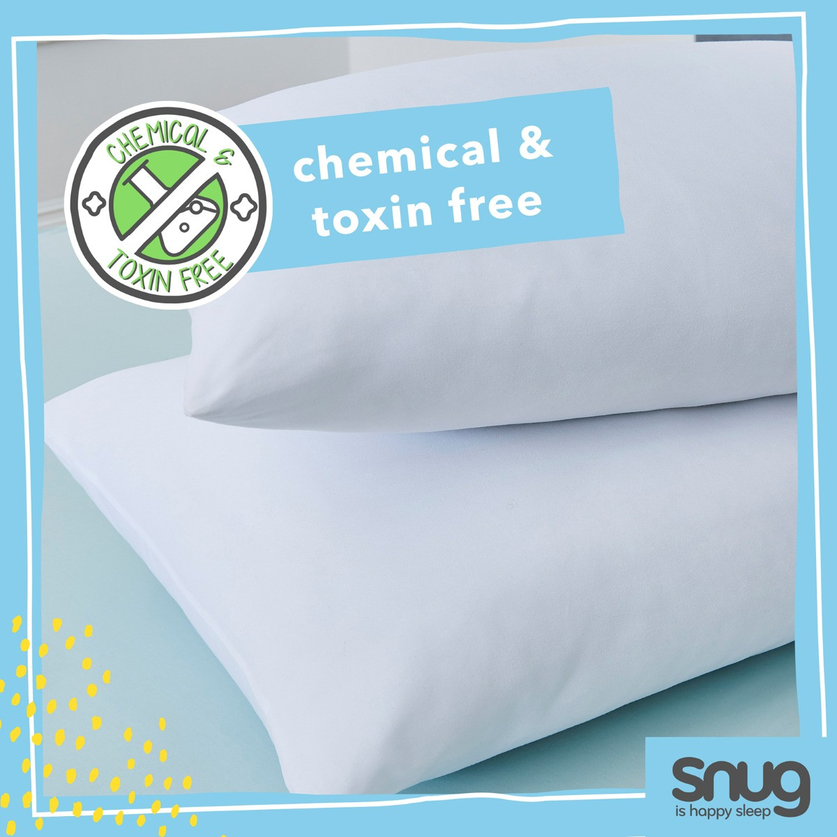 Snug 2 Pack Chill Out Pillow Pair - White>