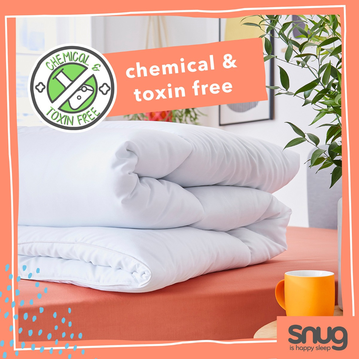 Snug Snuggle Up 13.5 Tog Duvet - White>