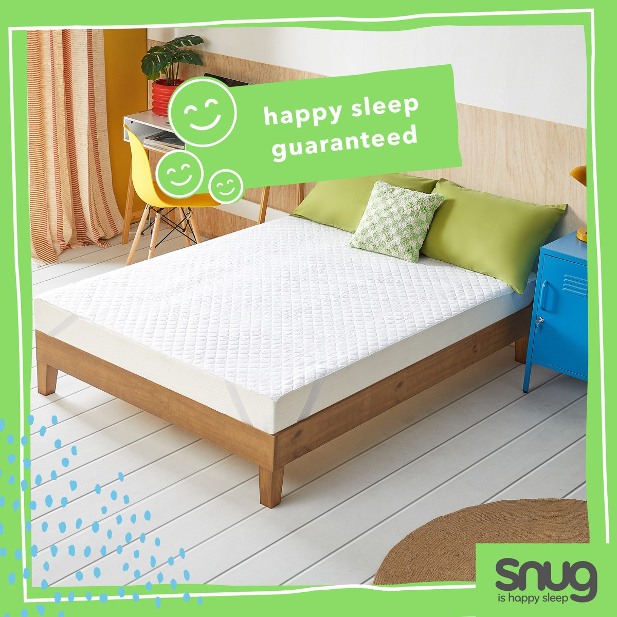 Snug Get Fresh Mattress Protector - White>