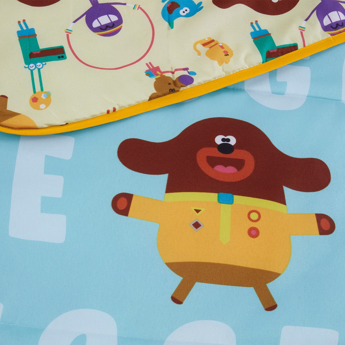 Hey Duggee Cheer Reversible Coverless Duvet Cover Set, Multi - Single>