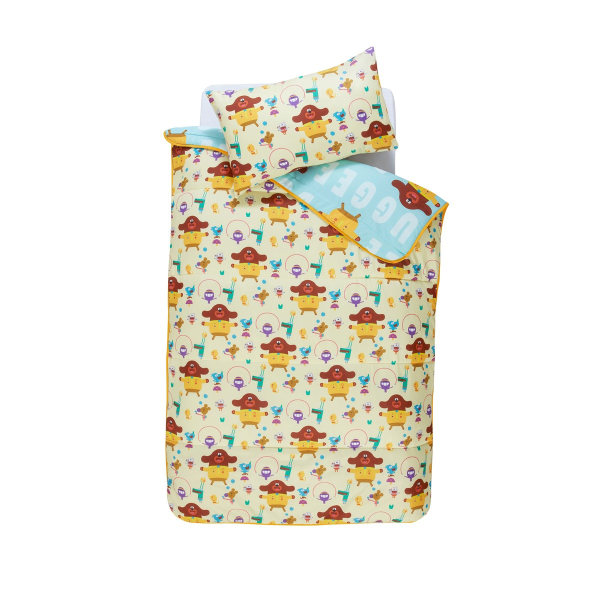 Hey Duggee Cheer Reversible Coverless Duvet Cover Set, Multi - Single>