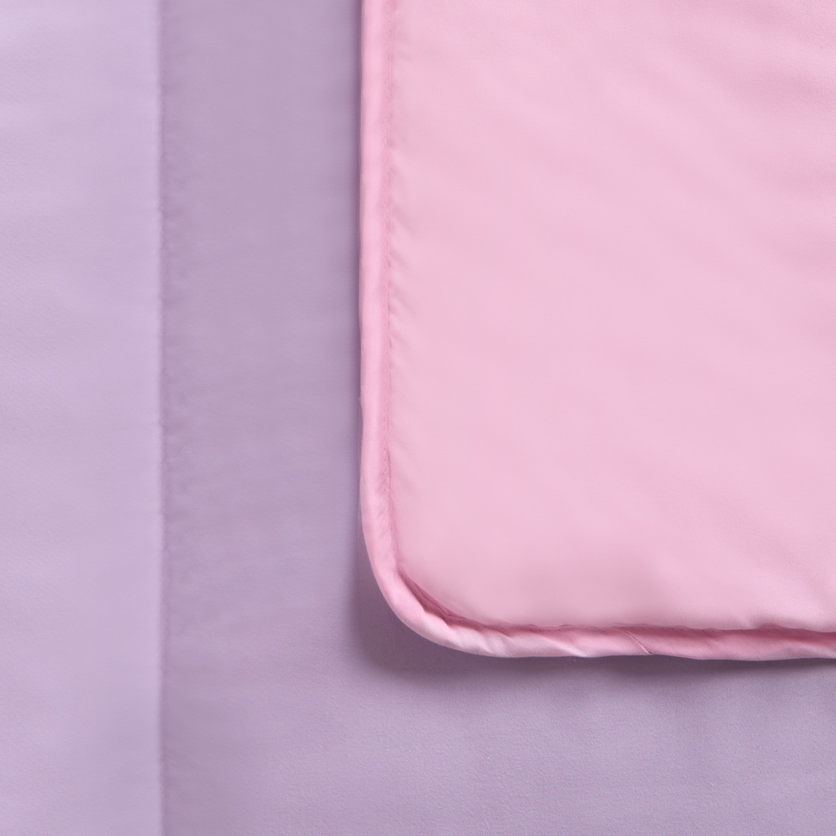 OHS Coverless 10.5 Tog Reversible Duvet & Pillowcase - Pink/Lilac>