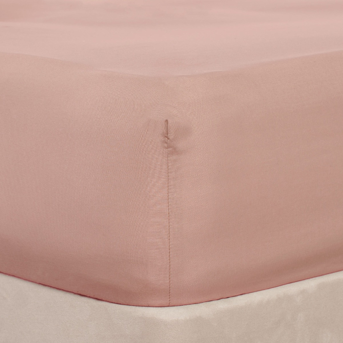 Brentfords Microfibre Deep Fitted Sheet, Blush - Double>