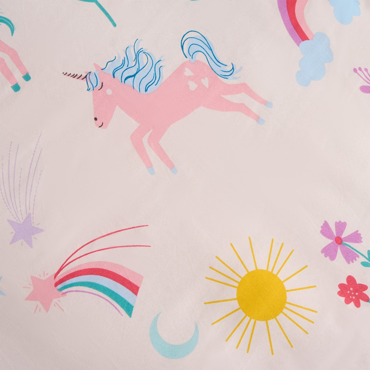 OHS Unicorn Magic Reversible Duvet Cover Set - Pink/Blue>