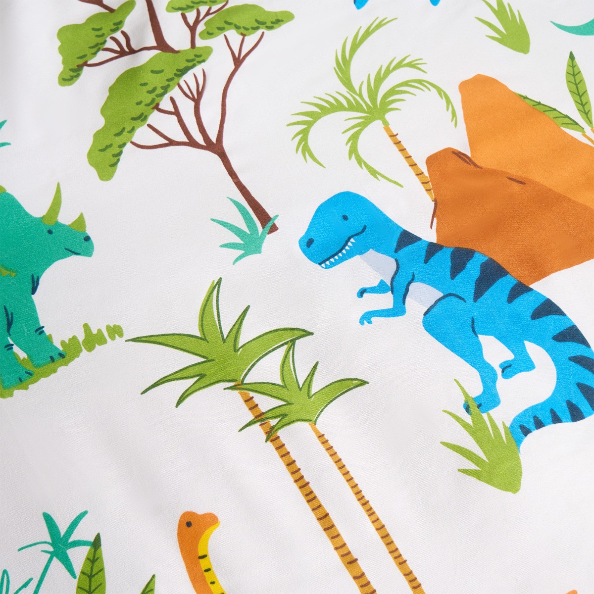 OHS Dinosaur Reversible Duvet Cover Set - White/Blue>