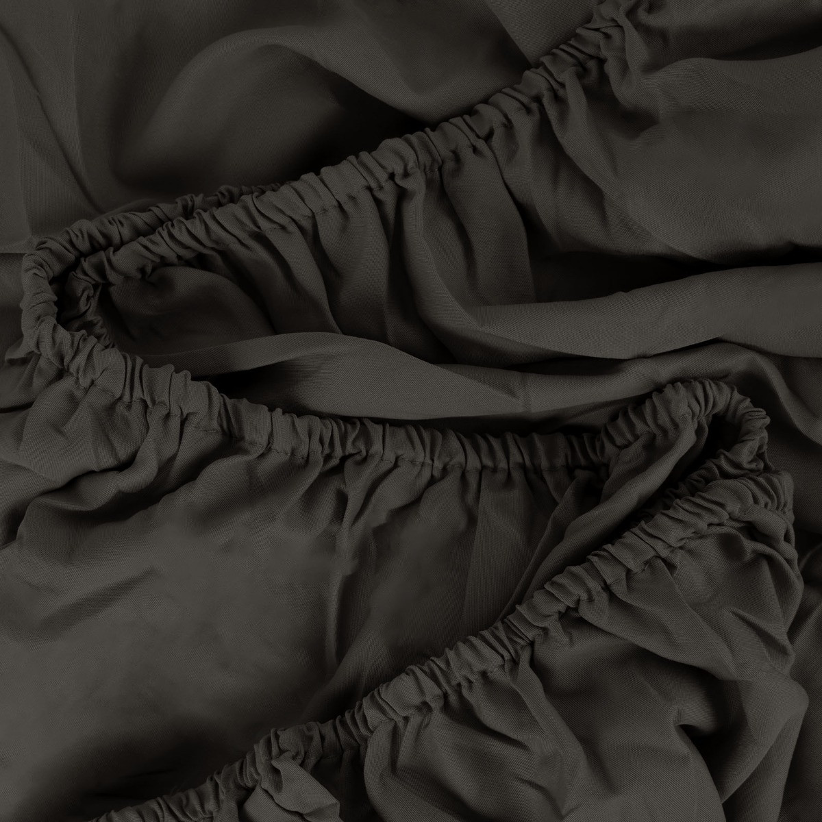 Brentfords Plain Dyed Deep Fitted Sheet - Charcoal>