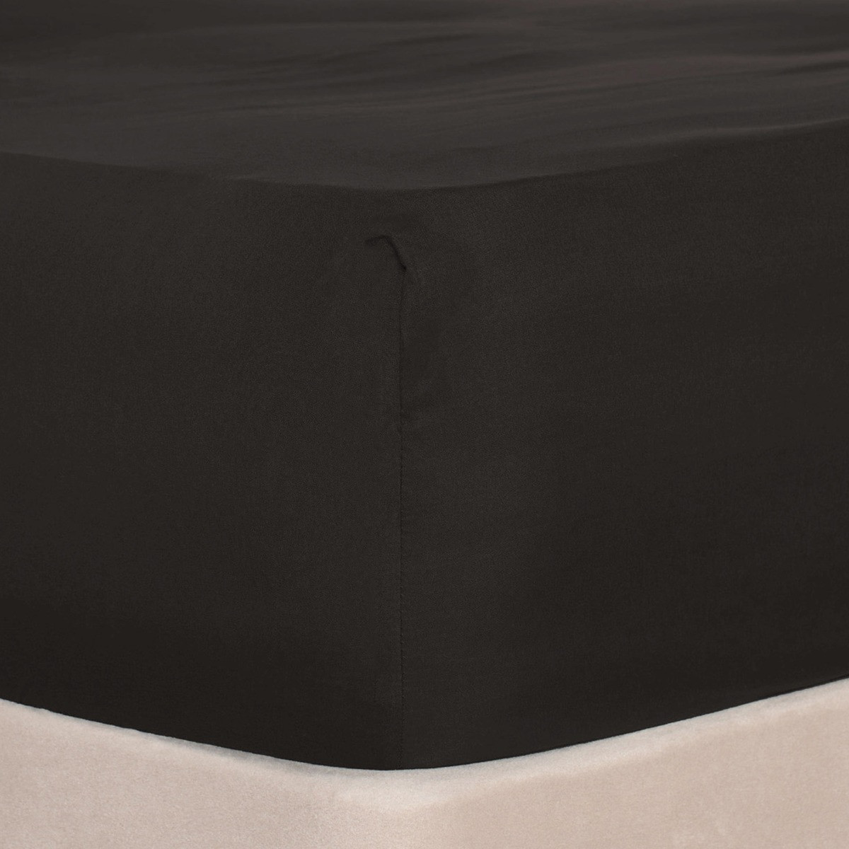 Brentfords Plain Dyed Deep Fitted Sheet - Charcoal>