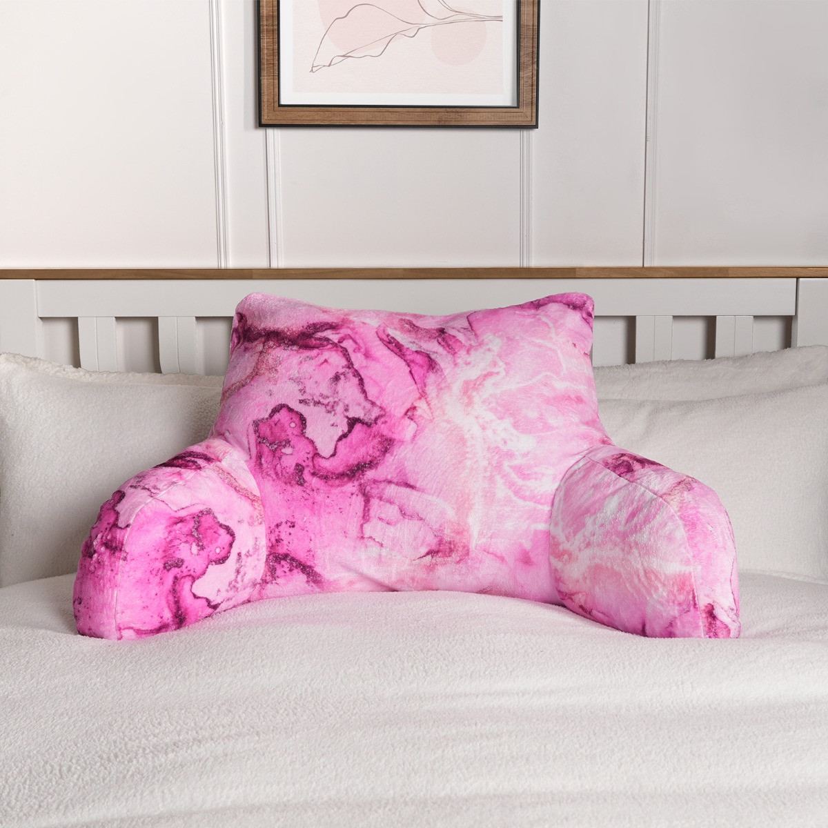 OHS Marble Print Cuddle Cushion - Blush >