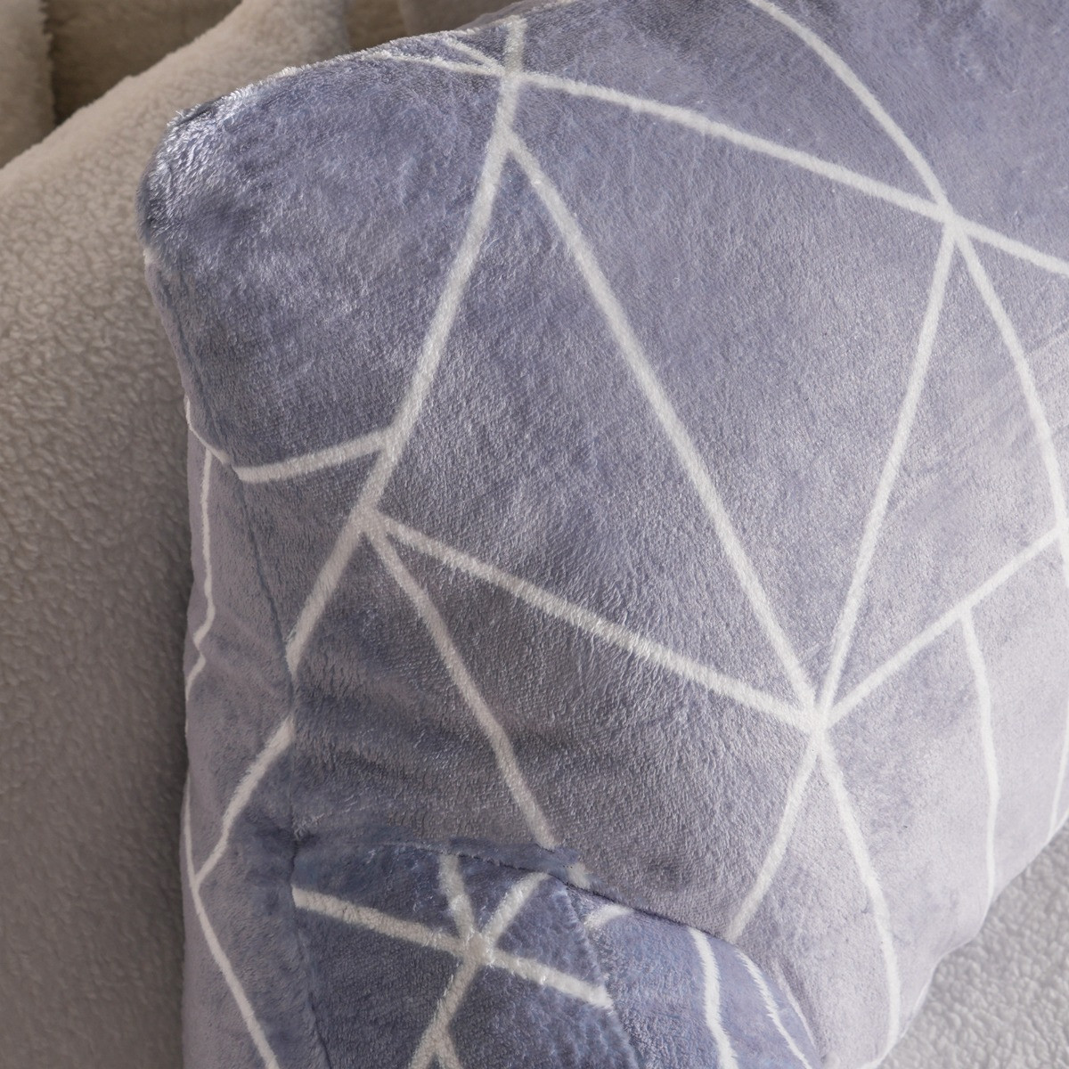 OHS Geometric Cuddle Cushion - Grey >