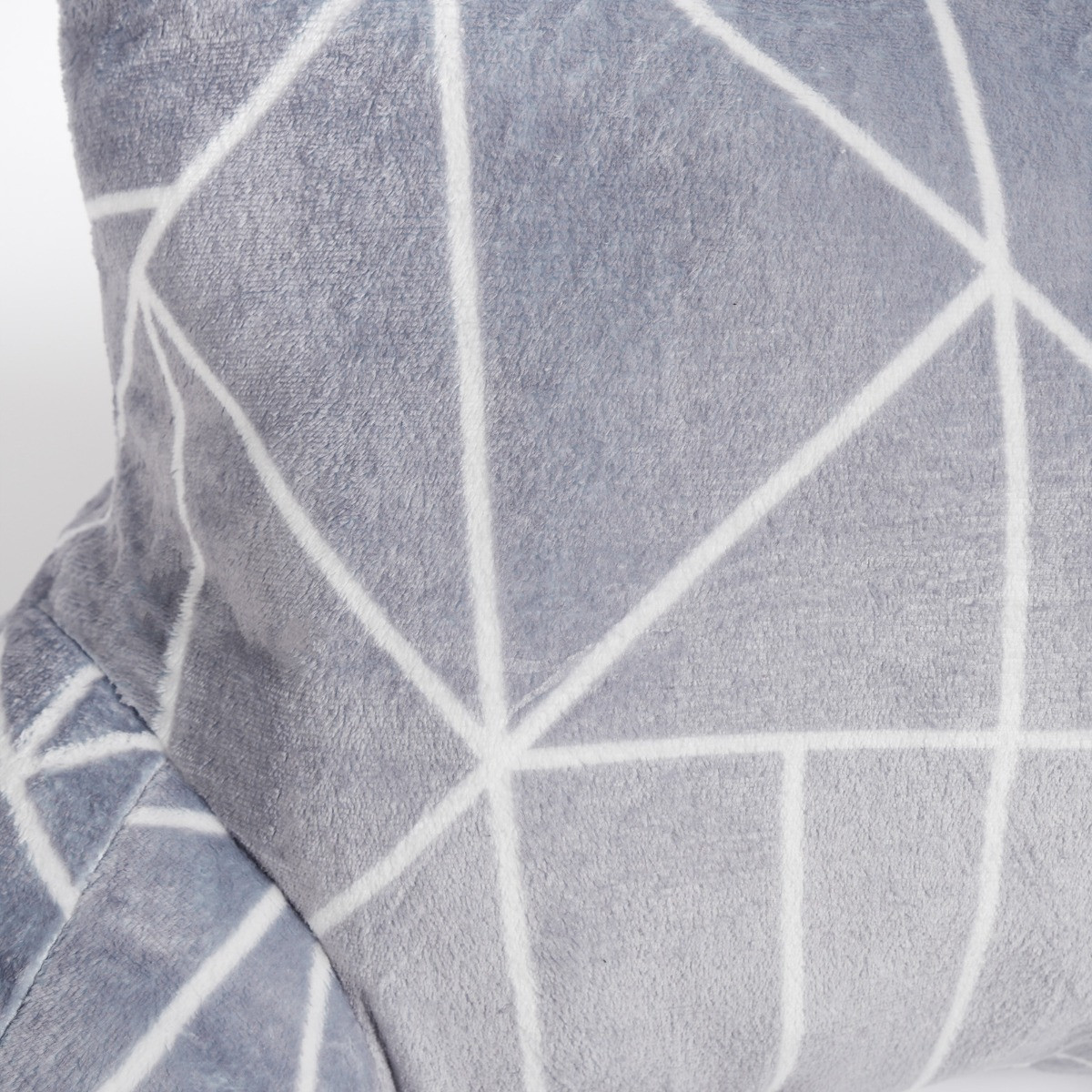 OHS Geometric Cuddle Cushion - Grey >