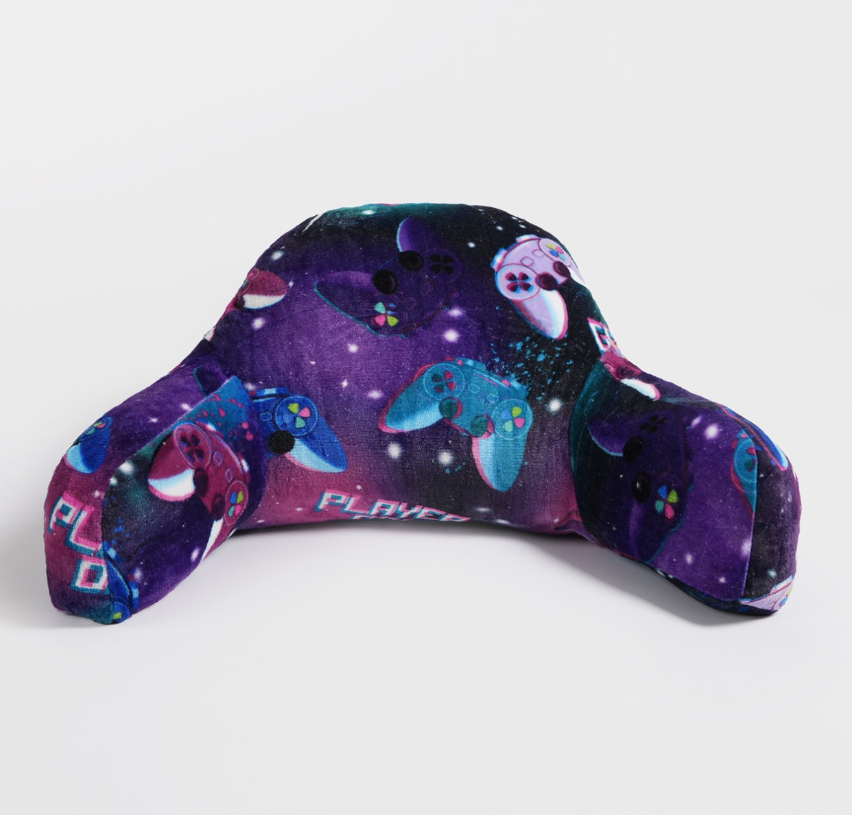 OHS Kids Neon Gaming Fleece Cuddle Cushion - Purple>