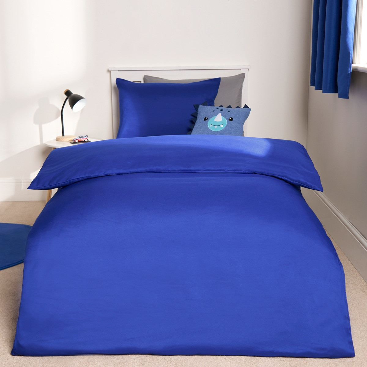 Brentfords Plain Duvet Cover Set - Bright Blue>