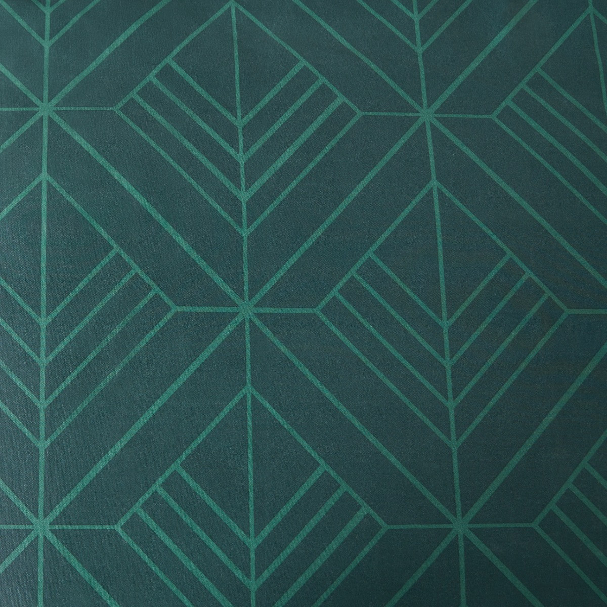 OHS Isaac Geometric Duvet Cover Set, Teal/Natural - King>