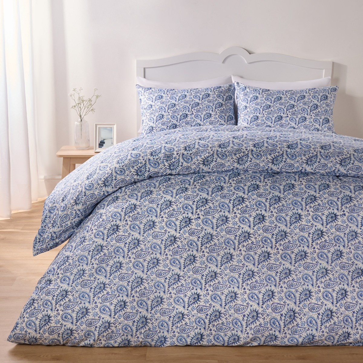 OHS Paisley Print Duvet Cover Set - Blue>