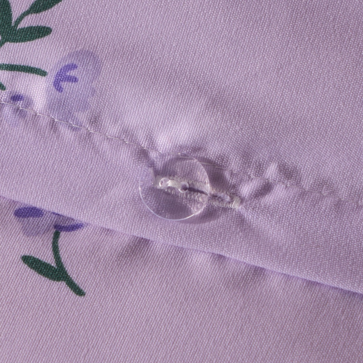 OHS Lavender Floral Frill Edge Duvet Cover Set, Lilac - King>