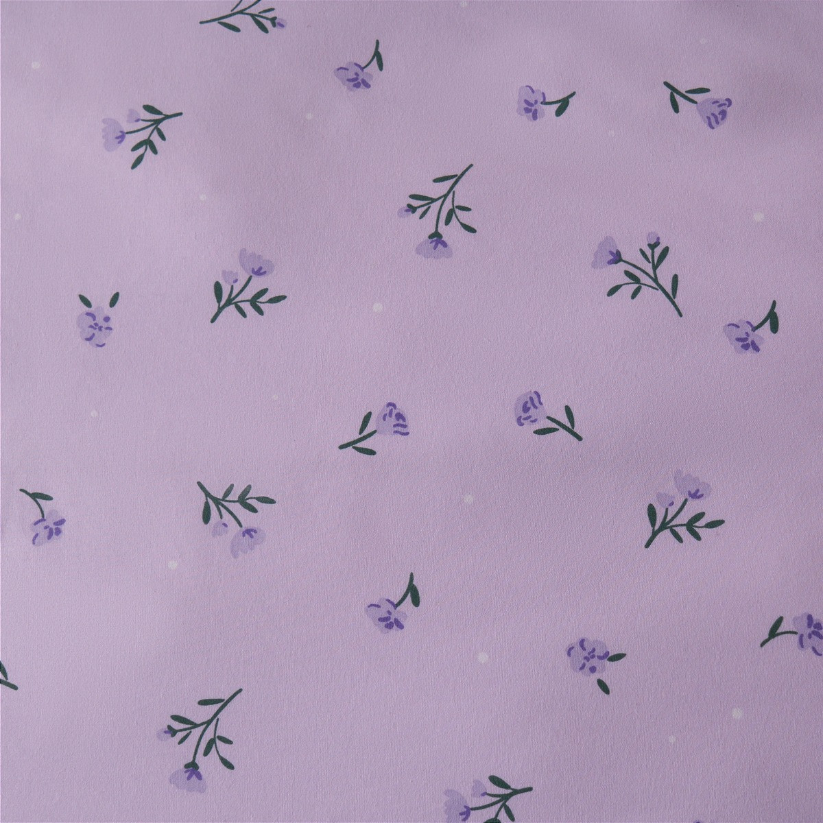 OHS Lavender Floral Frill Edge Duvet Cover Set, Lilac - King>