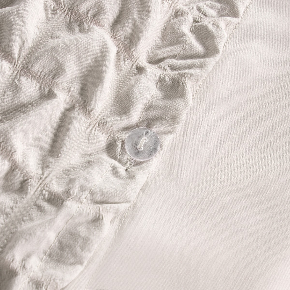 OHS Geometric Seersucker Duvet Set, Natural - King>