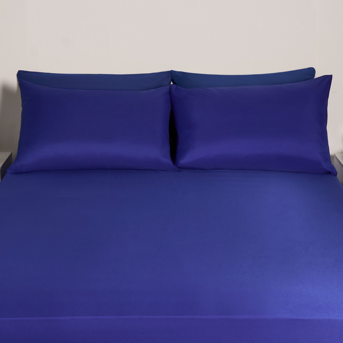 Brentfords 2 Pack Plain Dyed Housewife Pillowcases - Bright Blue>