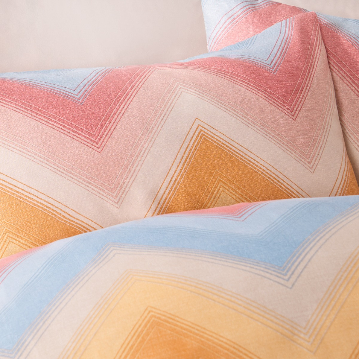 OHS Dual Tone Zigzag Duvet Cover Set - Multi>