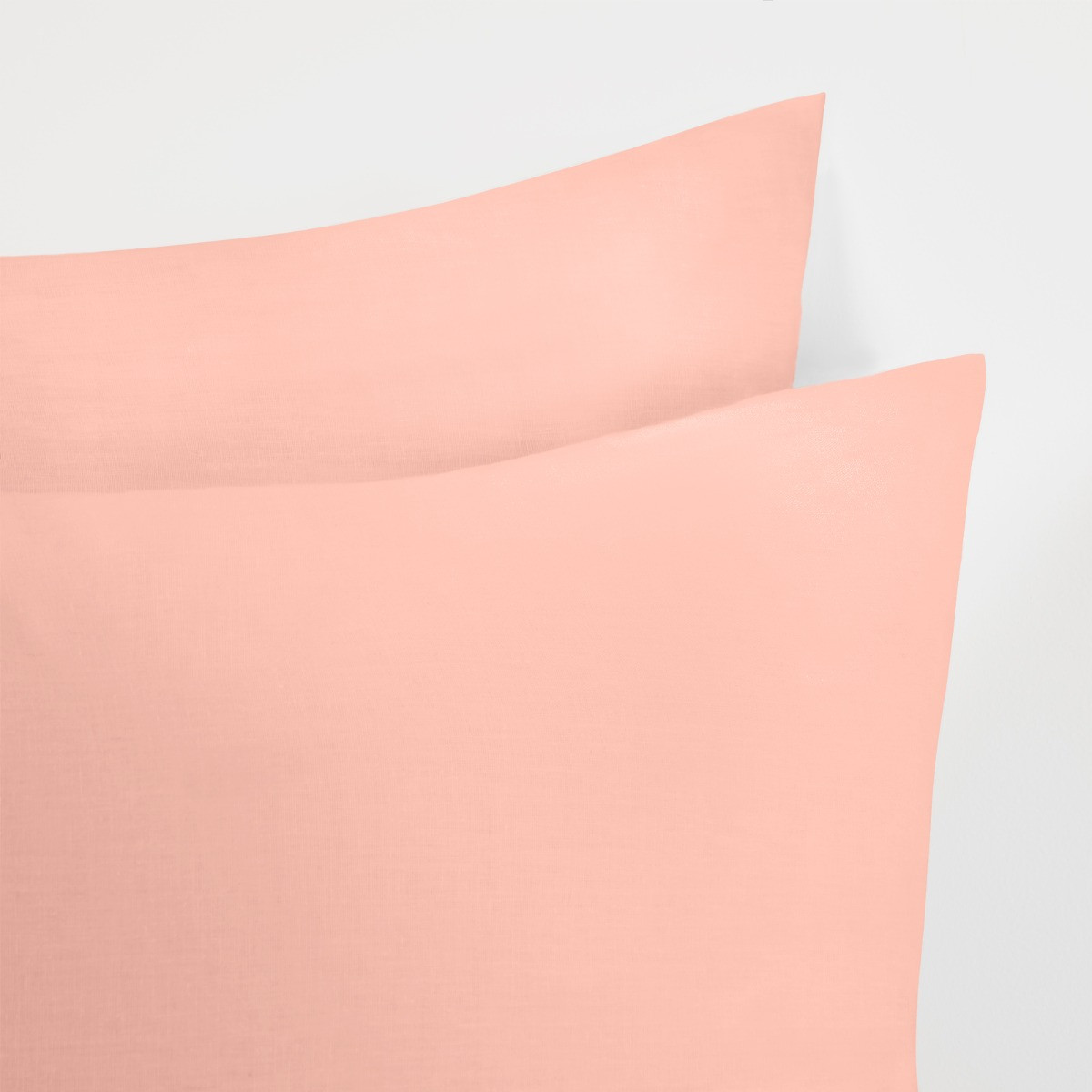 Highams 2 Pack Polycotton Housewife Pillowcases - Blush>