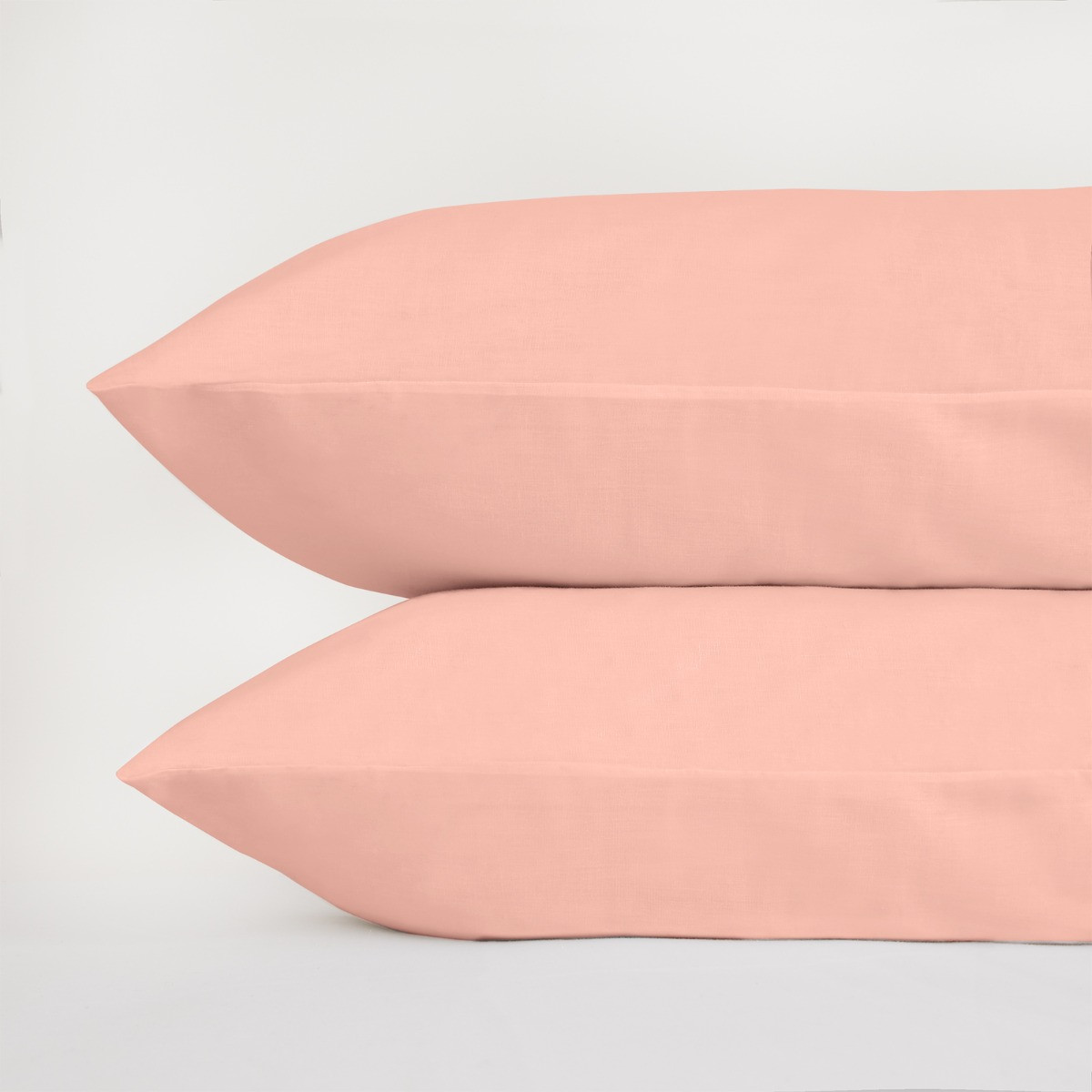 Highams 2 Pack Polycotton Housewife Pillowcases - Blush>