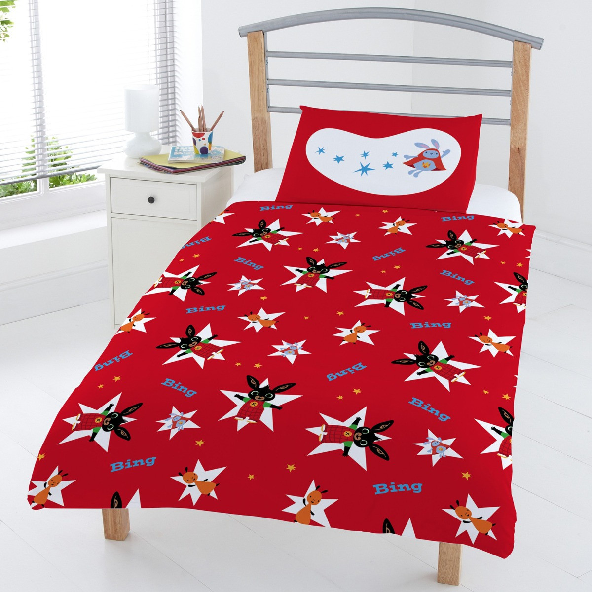 Bing Bunny And Friends Patchwork Reversible Duvet Cover Set, Multi - Junior>