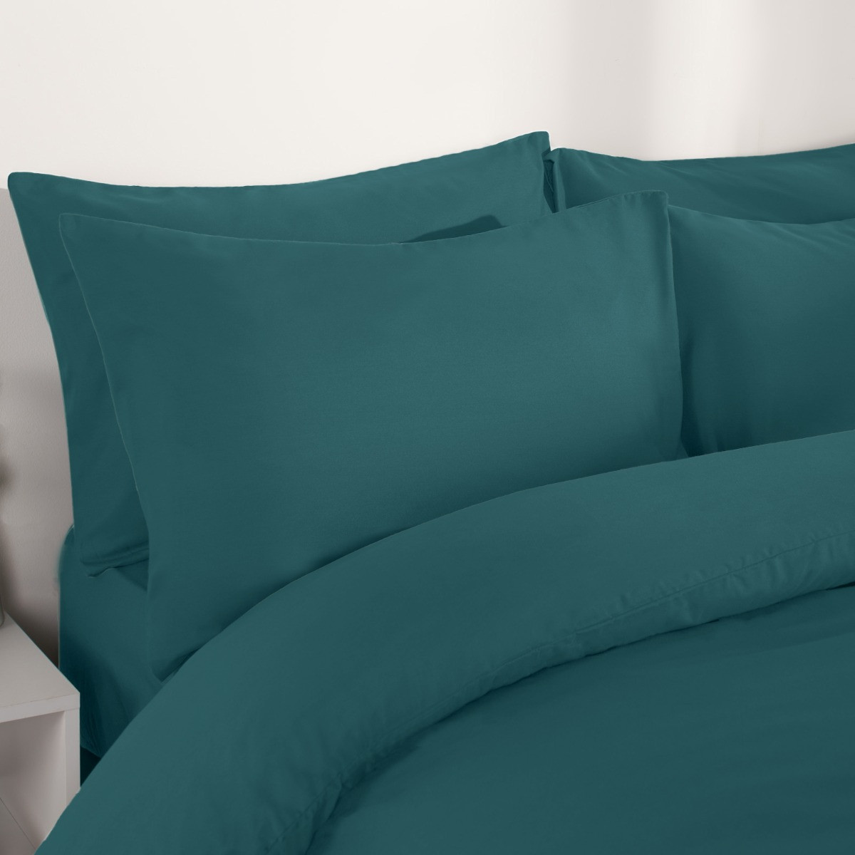 Brentfords 2 Pack Plain Dyed Housewife Pillowcases - Teal>