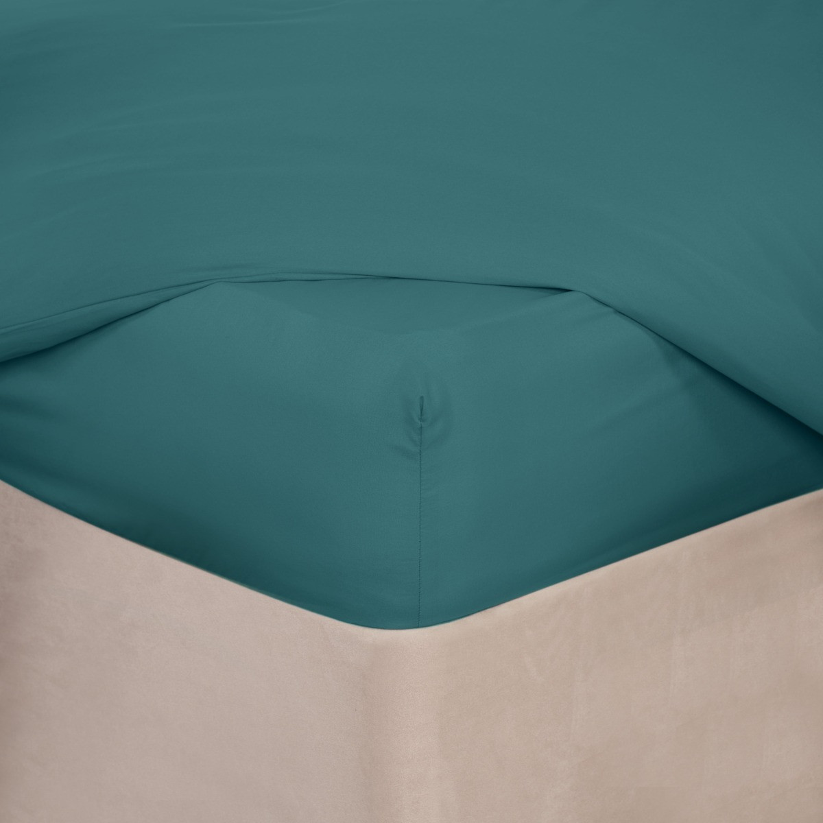 Brentfords Plain Dyed Fitted Sheet - Teal Blue>