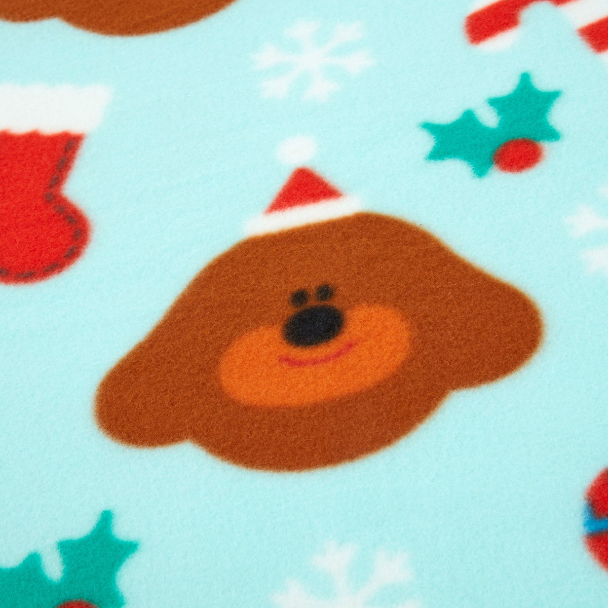 Kids Hey Duggee Christmas Decor Fleece Duvet Cover Set, Green - Single>