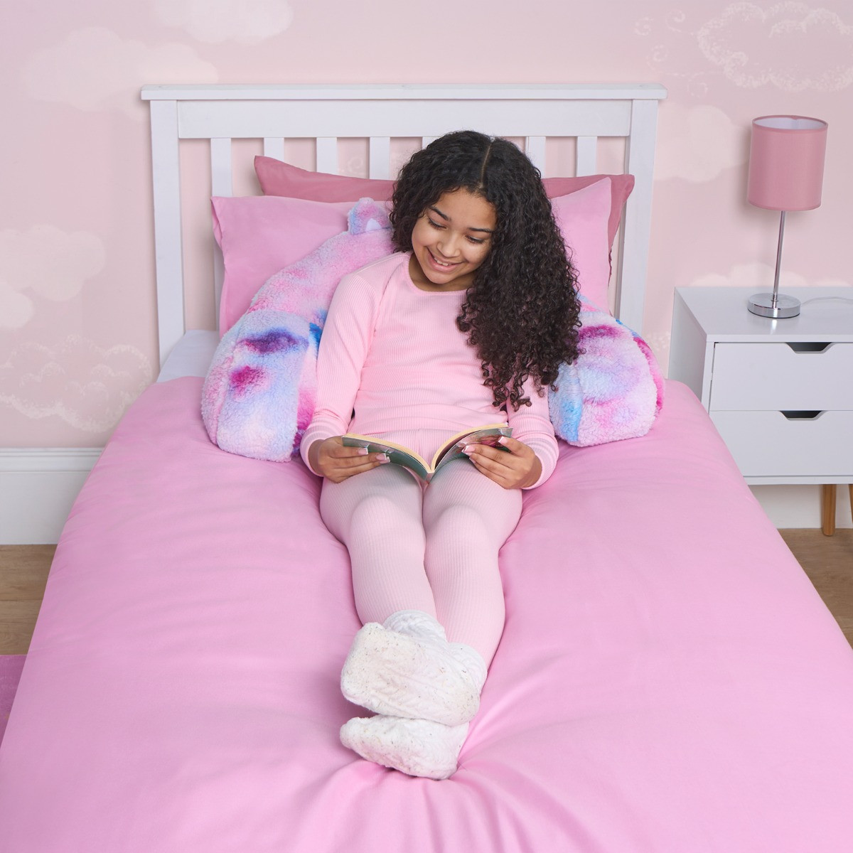 OHS Kids Unicorn Character Cuddle Cushion - Pink>