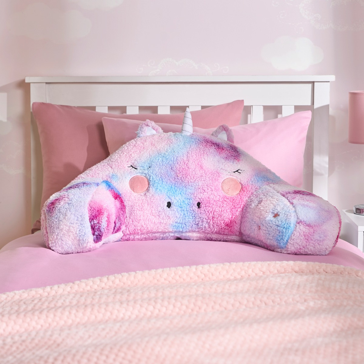 OHS Kids Unicorn Character Cuddle Cushion - Pink>