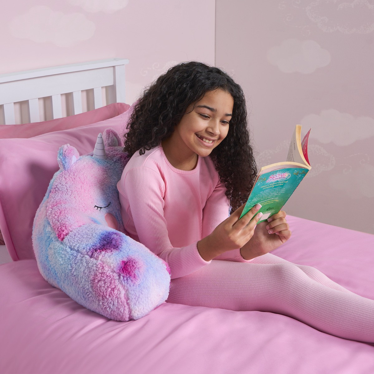 OHS Kids Unicorn Character Cuddle Cushion - Pink>